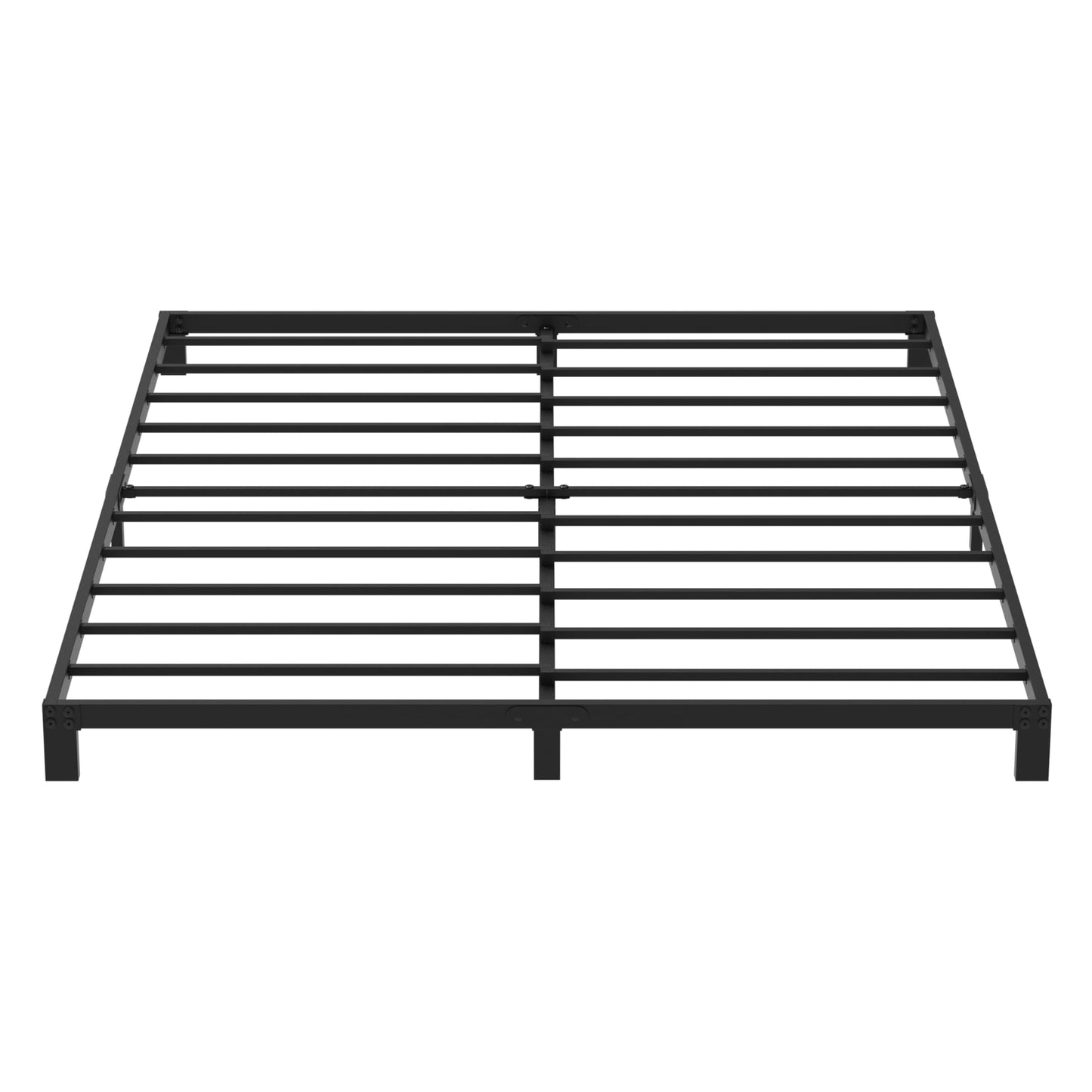 Vecilla Full Size Bed Frame 5 Inch Heavy Duty Metal Platform Low Profile Bed Frame No Box Spring Needed, Easy Assembly, Noise-Free, Black