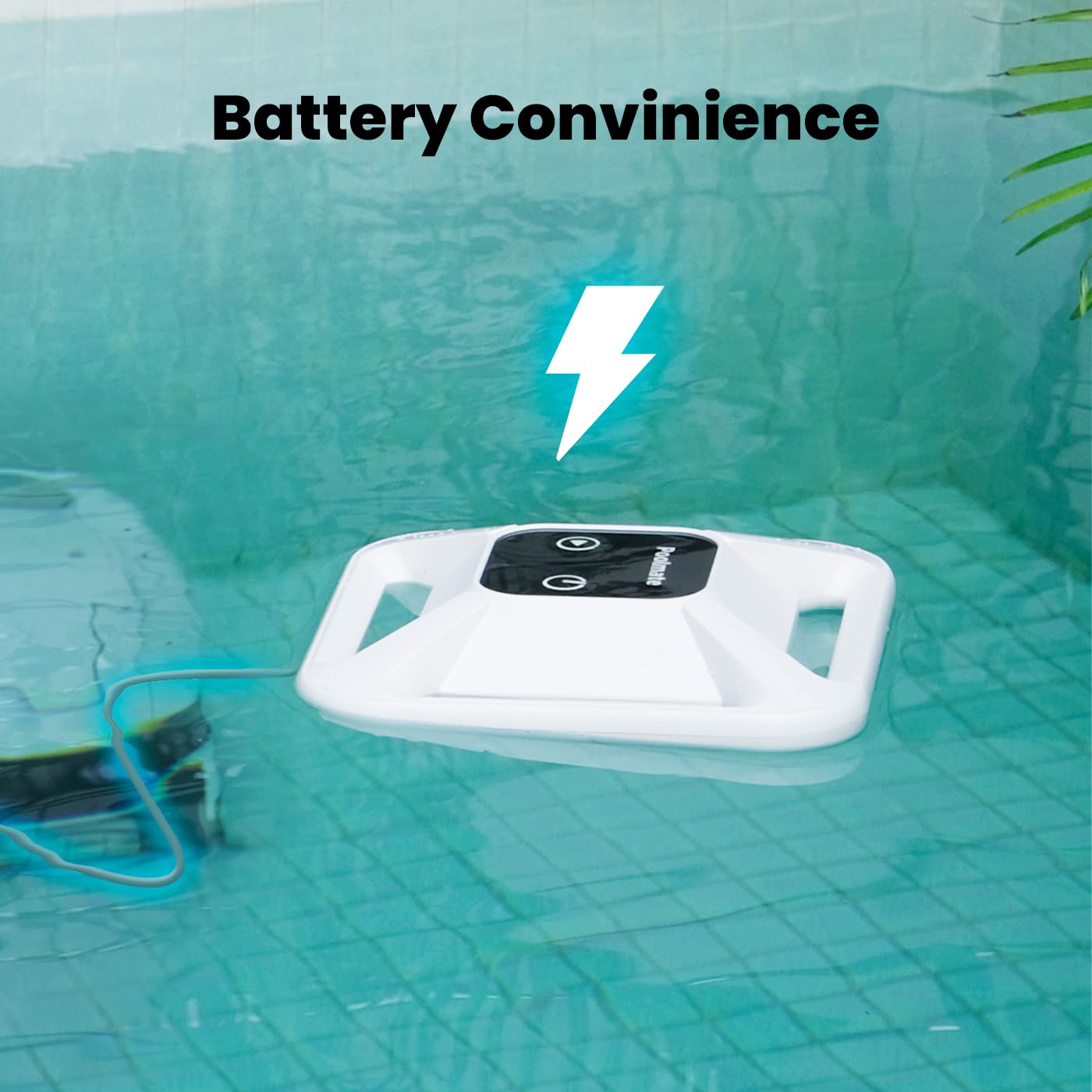 Poolmate Hydro 4 Battery Powered Robot Pool Cleaner, Large Floating Battery 3.5 Hour Runtime, Cloud App Control, Top-Load Filter, Wall & Waterline Cleaning, Inground & Aboveground Pools