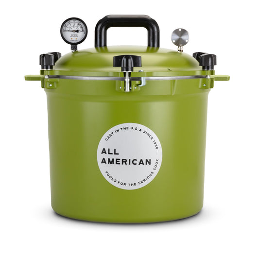 All American 1930-21.5qt Pressure Cooker/Canner (The 921), Kelp - Exclusive Metal-to-Metal Sealing System - Suitable for Gas, Electric, or Flat Top Stoves - Made in the USA