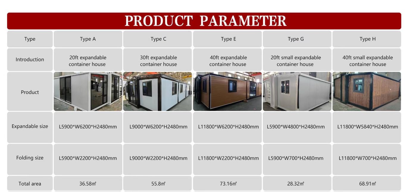 Ak Classic Customize Portable Prefabricated Tiny Home 19x20ft, Mobile Expandable Plastic Prefab House for Hotel, Booth, Office, Guard House, Shop, Villa, Warehouse, Workshop