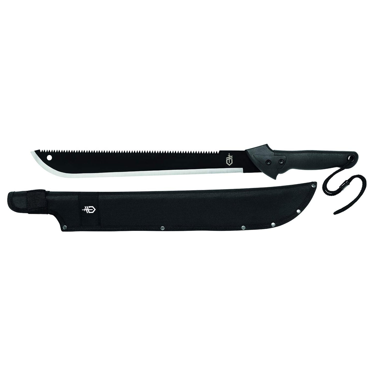 Gerber Gear Gator Machete - 25" Dual-Purpose Gardening Machete Knife for Chopping and Sawing - Includes Protective Sheath - Black, Recyclable Packaging