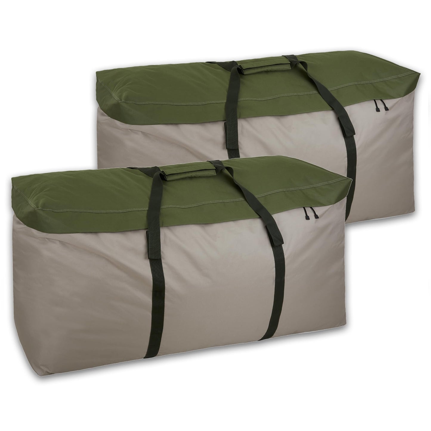 Rachmi 2 Pack Cushion Storage Bag (152 Gal x2) 60 Inch with Zipper & Padded Handle, Outdoor Oversized Heavy Duty 600D Water-resistant Moving Bag, (60"Wx20"Dx29"H, Extra Large)