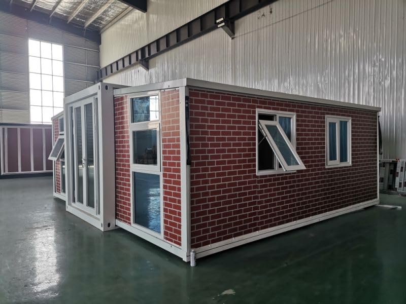 20FT,*40FT,*Customized Outdoor Storage Shed Tiny House Mobile Expandable Plastic Prefab House, Foldable Container House Modern Sturdy Steel Storage House with Lockable Door and Window.
