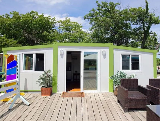 Prefab Tiny House, 19x20ft Prefabricated Tiny Home, Foldable House - Best prefab Tiny Homes to Live in Comfort, Easy to Assemble & Convenient, Portable & Sustainable Mobile Expandable Container House