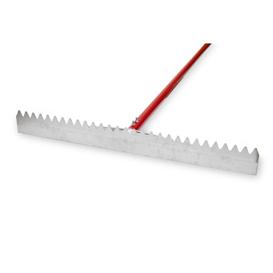 MARSHALLTOWN Magnesium Asphalt Lutes, Lute Rakes w/T-Connector, Lute Style, Sharp Blade, Aluminum Handle, 32 Inch Blade Size, 72 Inch Handle Length, Made In The USA, RED700028C