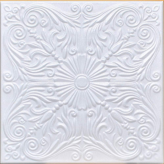 White Styrofoam Decorative Ceiling Tile Astana (Package of 8 Tiles) - Other Sellers call This Spanish Silver and R139