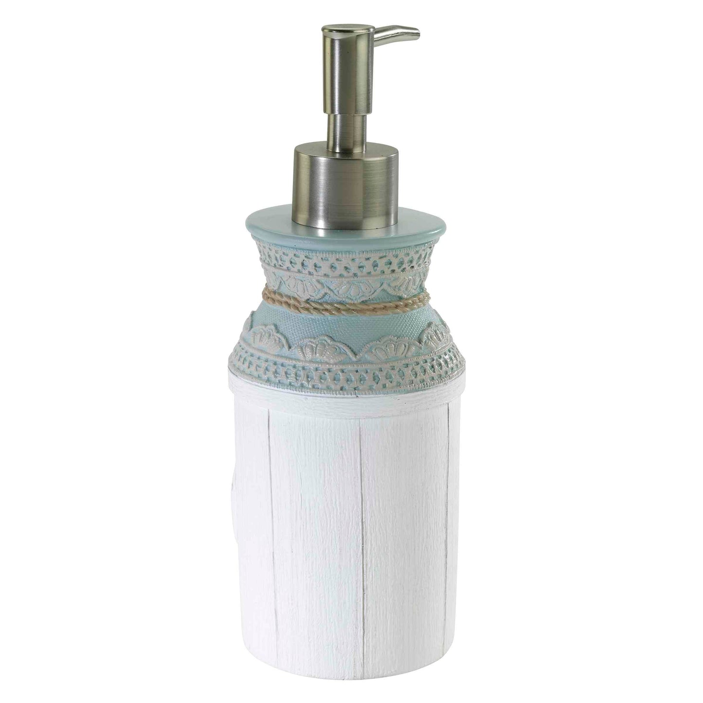 Avanti Linens - Lotion Pump/Soap Dispenser, Countertop Accessories, Farmhouse Chic Bathroom Decor (Farmhoue Shell Collection)