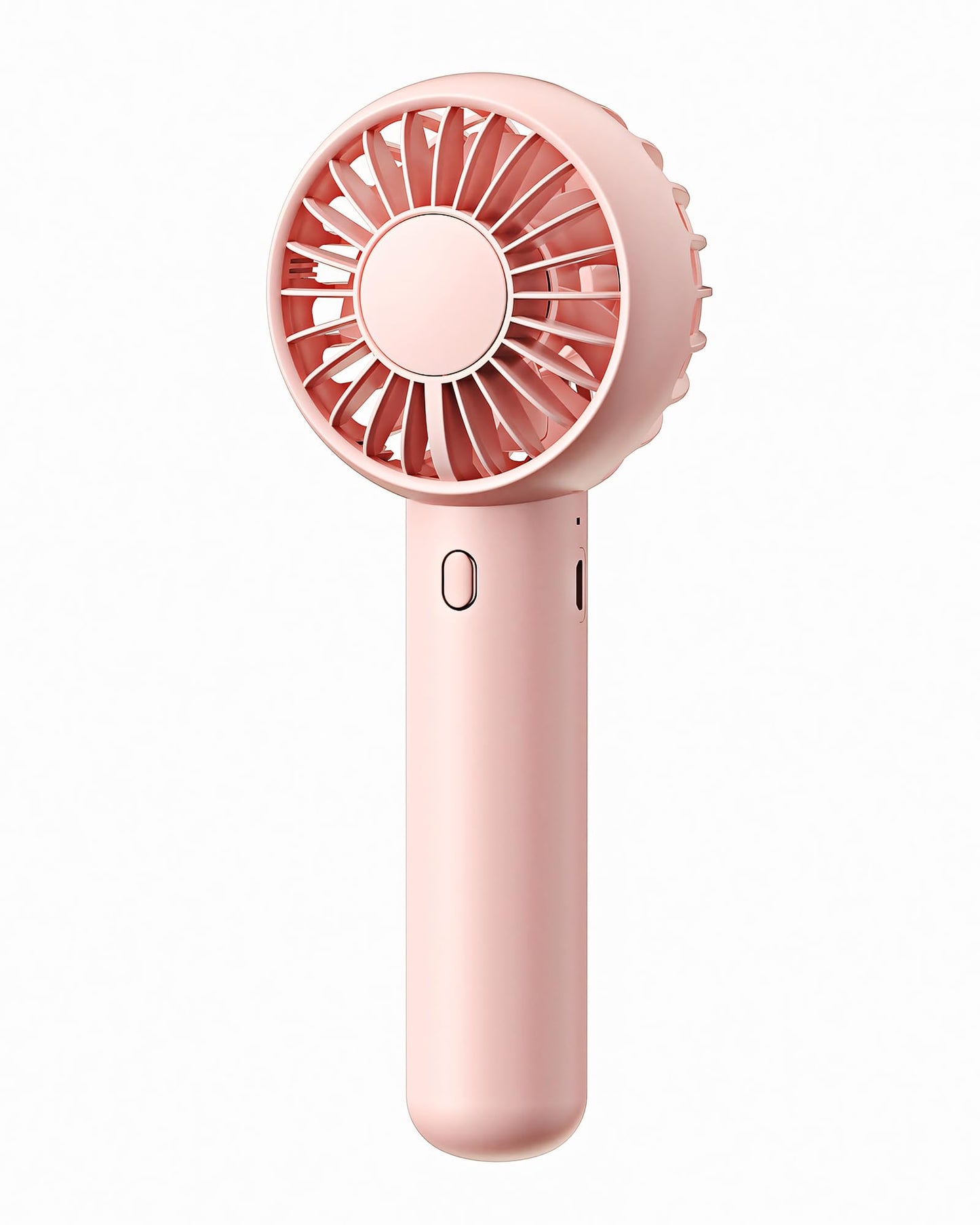 Gaiatop Mini Portable Fan, Powerful Handheld Fan, Cute Design 3 Speed Personal Small Desk Fan with Base, Lightweight Makeup USB Rechargeable Fan for Stylish Girl Women Travel Indoor Outdoor Pink