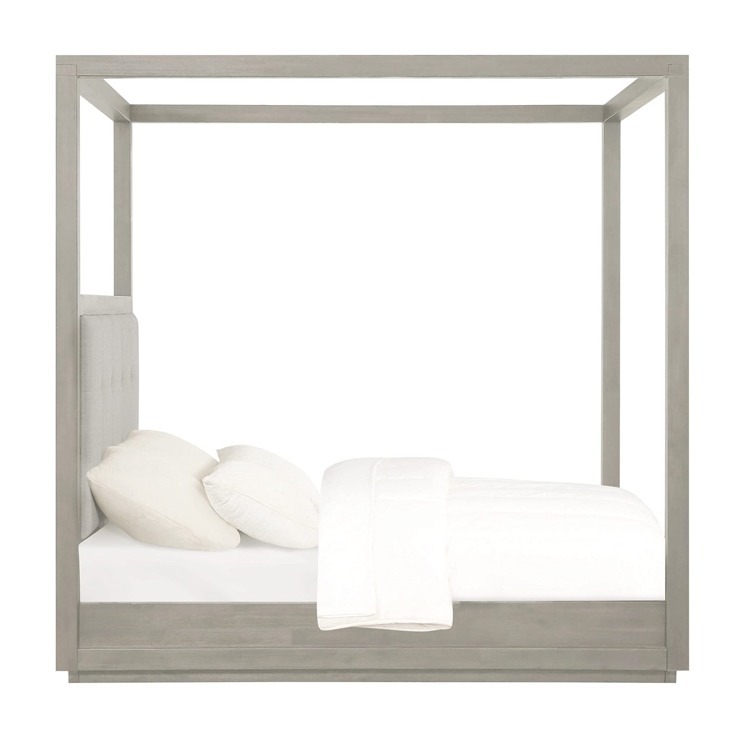 Modus Furniture Solid-Wood Canopy Bed, California King, Oxford - Mineral