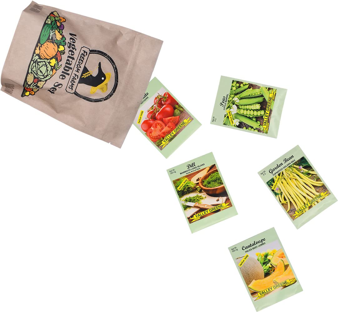 Set of 43 Assorted Vegetable & Herb Seed Packets - Over 10,000 Seeds! - Includes Mylar Storage Bag - Deluxe Garden Heirloom Seeds - 100% Non-GMO