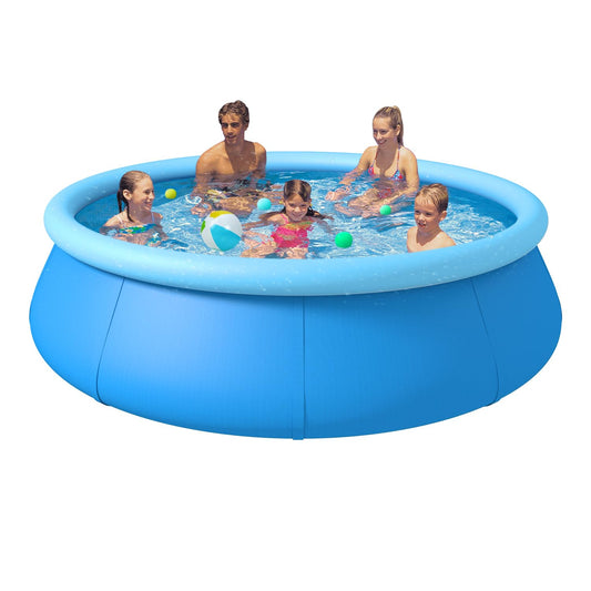 Inflatable Swimming Pool, Swimming Pool Above Ground 10ft x 30in, Round Inflatable Pools Adult, Blow up Pool, Outdoor Pool for Backyard Family, Top Ring Summer Water Party Pools