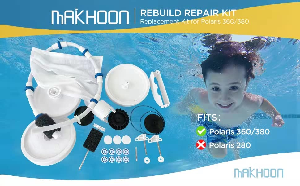 MAKHOON Rebuild Repair Kit Replacement for Zodiac Polaris Automatic Pool Cleaner 360 380 (Not Compatible with Polaris 280)