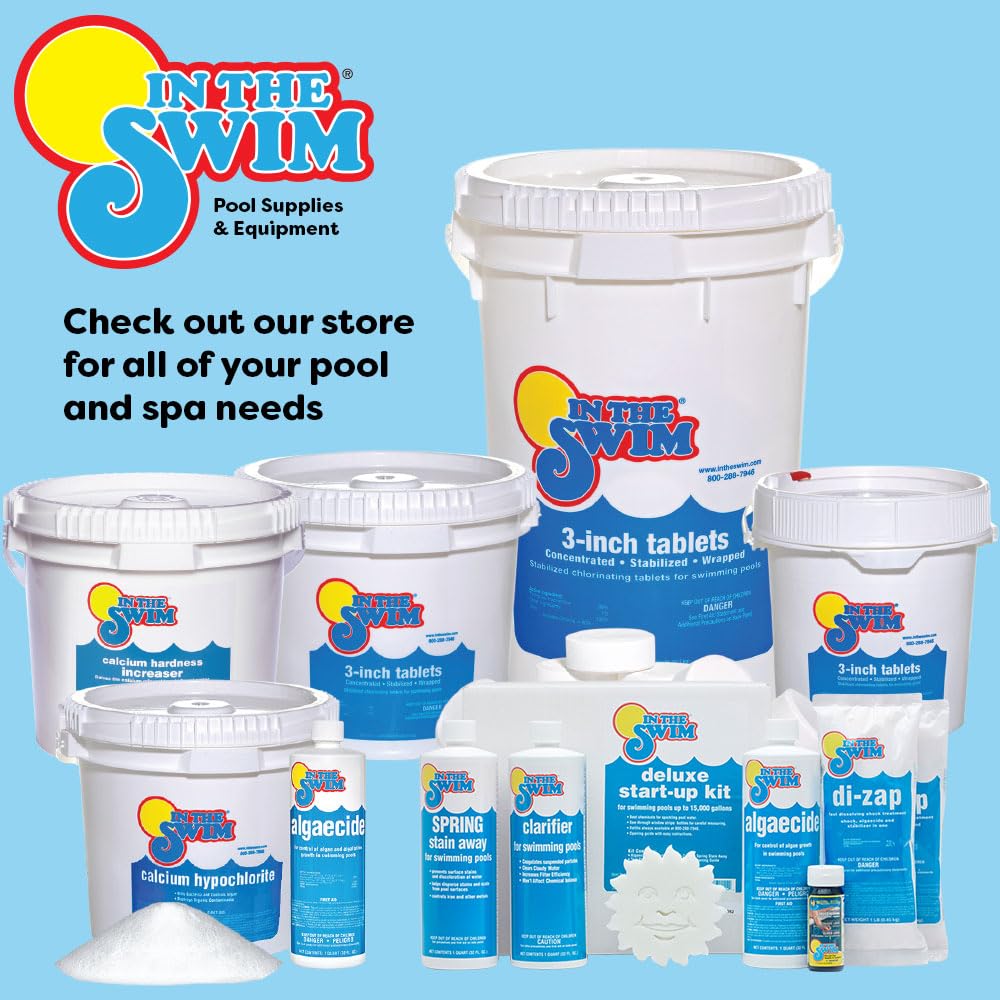 In The Swim Alkalinity Increaser for Swimming Pools - Raises Alkalinity and Balances pH Levels in Your Swimming Pool Water - 100% Sodium Bicarbonate - 50 Pounds