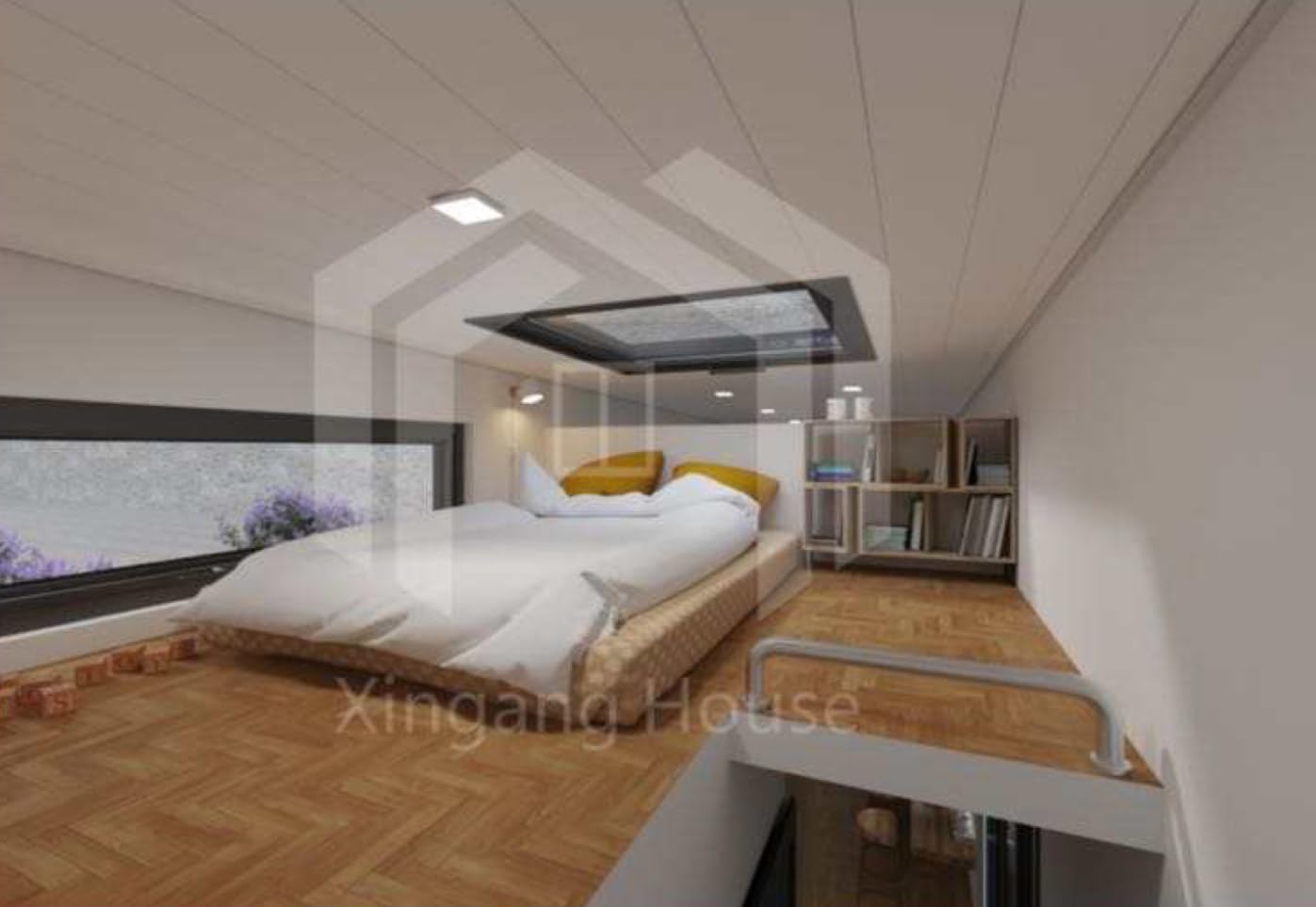 Luxury Car Trailer or Wooden-Style House: Bedroom and Bathroom - Ideal for Travel and Leisure