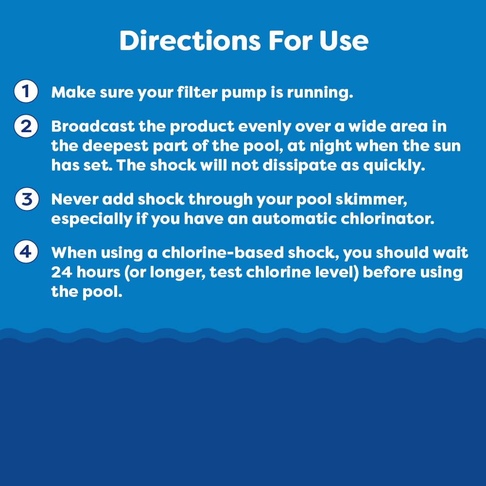 In The Swim Sodium Dichlor Chlorine Shock Granules for Sanitizing Swimming Pools – Fast Dissolving, pH Balanced Sanitizer - 56% Available Chlorine, 99% Sodium-Dichlor – 2 Pound