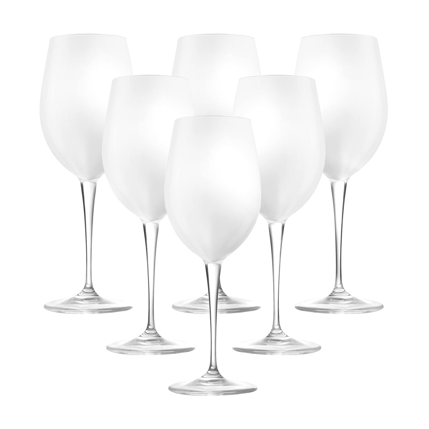 Barski Goblet - Red Wine Glass - Crystal Glass - Water Glass - Opal White - Stemmed Glasses - Set of 6 Goblets - 18 oz Made in Europe