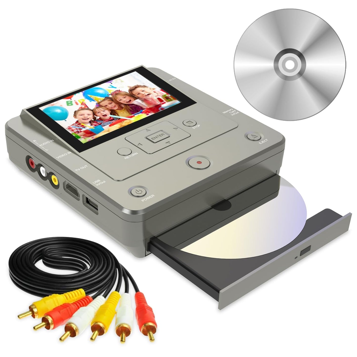 Clariviews VHS to DVD Recorder, TV to USB Device or SD Card or HDD Recorder, Smart Phone WiFi to DVD/USB/SD/HDD Copy, WiFi APP Media Recorder【Comes with 10 Free DVD-R 】