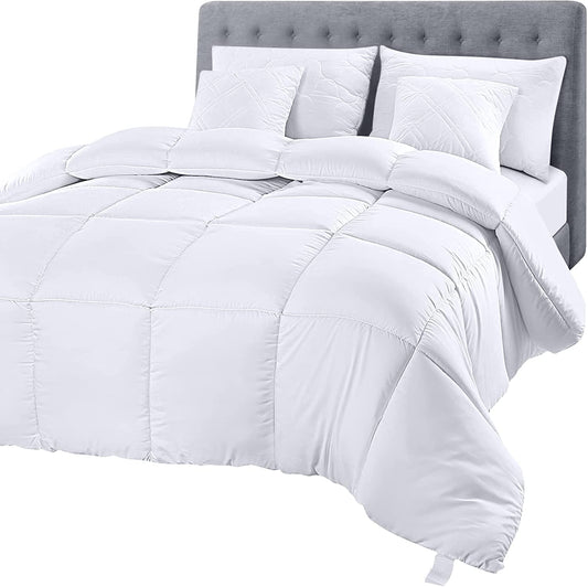 Utopia Bedding Comforter Duvet Insert, Quilted Comforter with Corner Tabs, Box Stitched Down Alternative Comforter Twin XL (White)