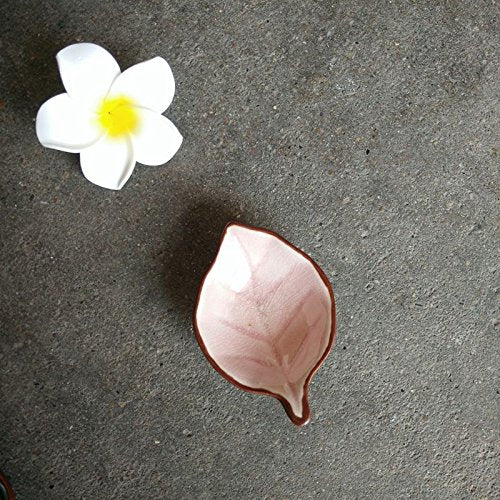 Colias Wing Colorful Leaf Shape Design Multipurpose Porcelain Side Dish Bowl Seasoning Dishes Soy Dipping Sauce Dishes(Set of 6)-Small