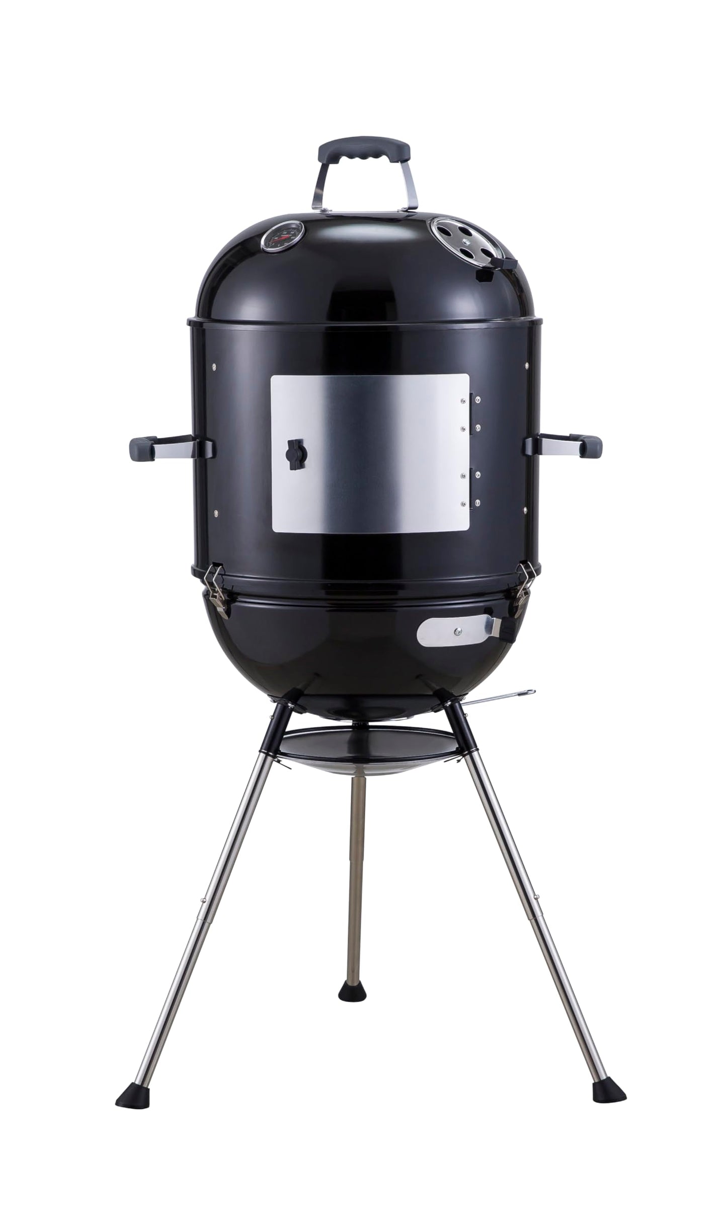 Megamaster 4-in-1 Smoker & Charcoal Grill, 600 sq. in. Cooking Space, Perfect for Outdoor Smoking & Grilling, BBQ, Tailgating, Camping, & Patios, Black, 810-36014