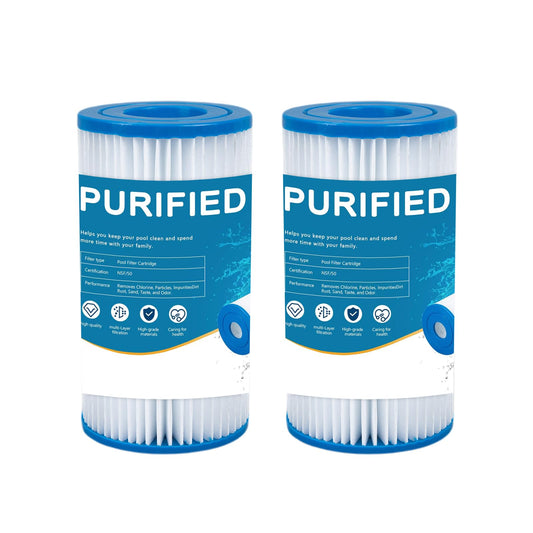 PURIFIED HYINT-A/C Pool Filter Cartridge Replaces 29000E/59900E, Type A/C and Type III Above Groud Pools Replacement Cartridge (Pack of 2)