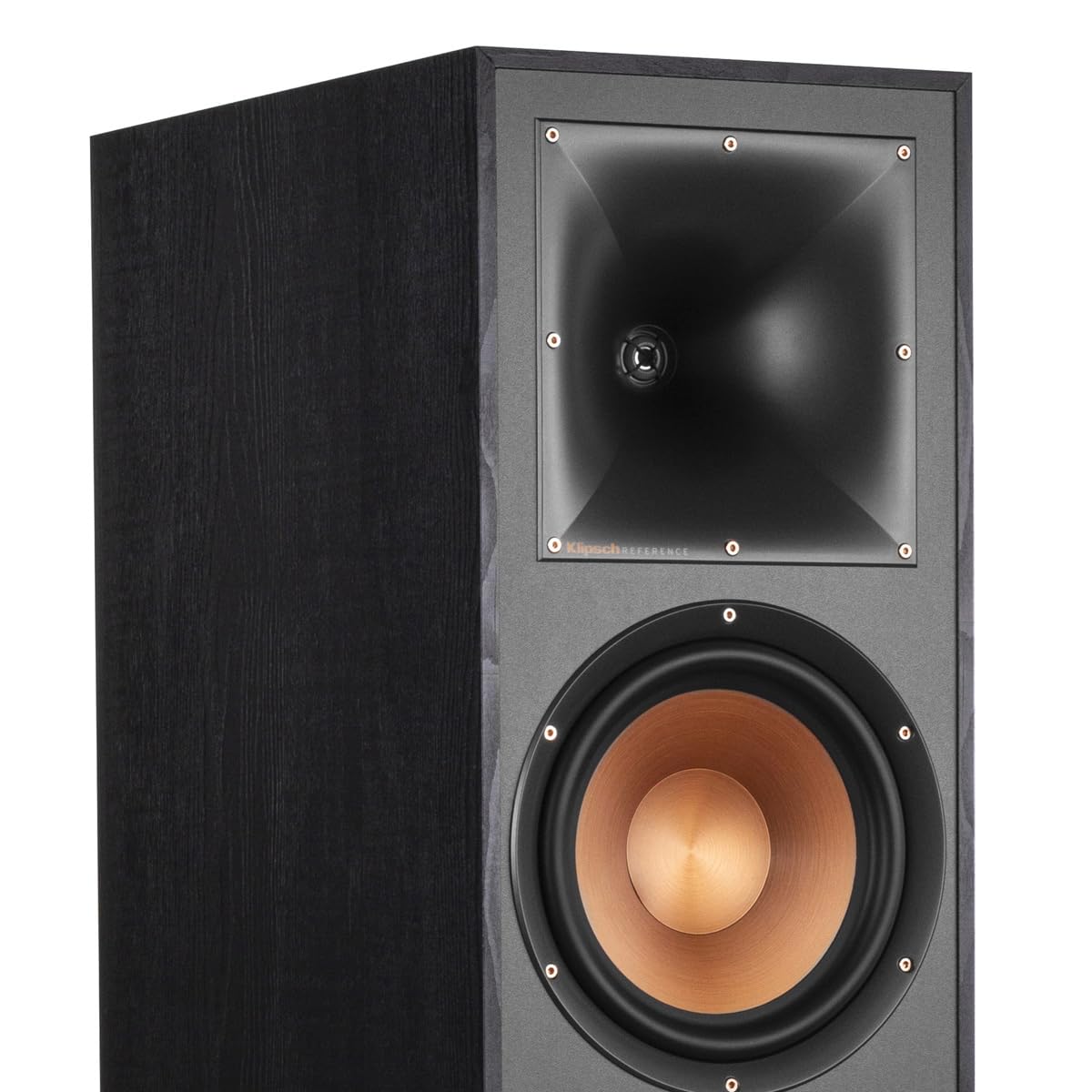 Klipsch Reference R-620F Floorstanding Speaker, Black Textured Wood Grain Vinyl, Pair