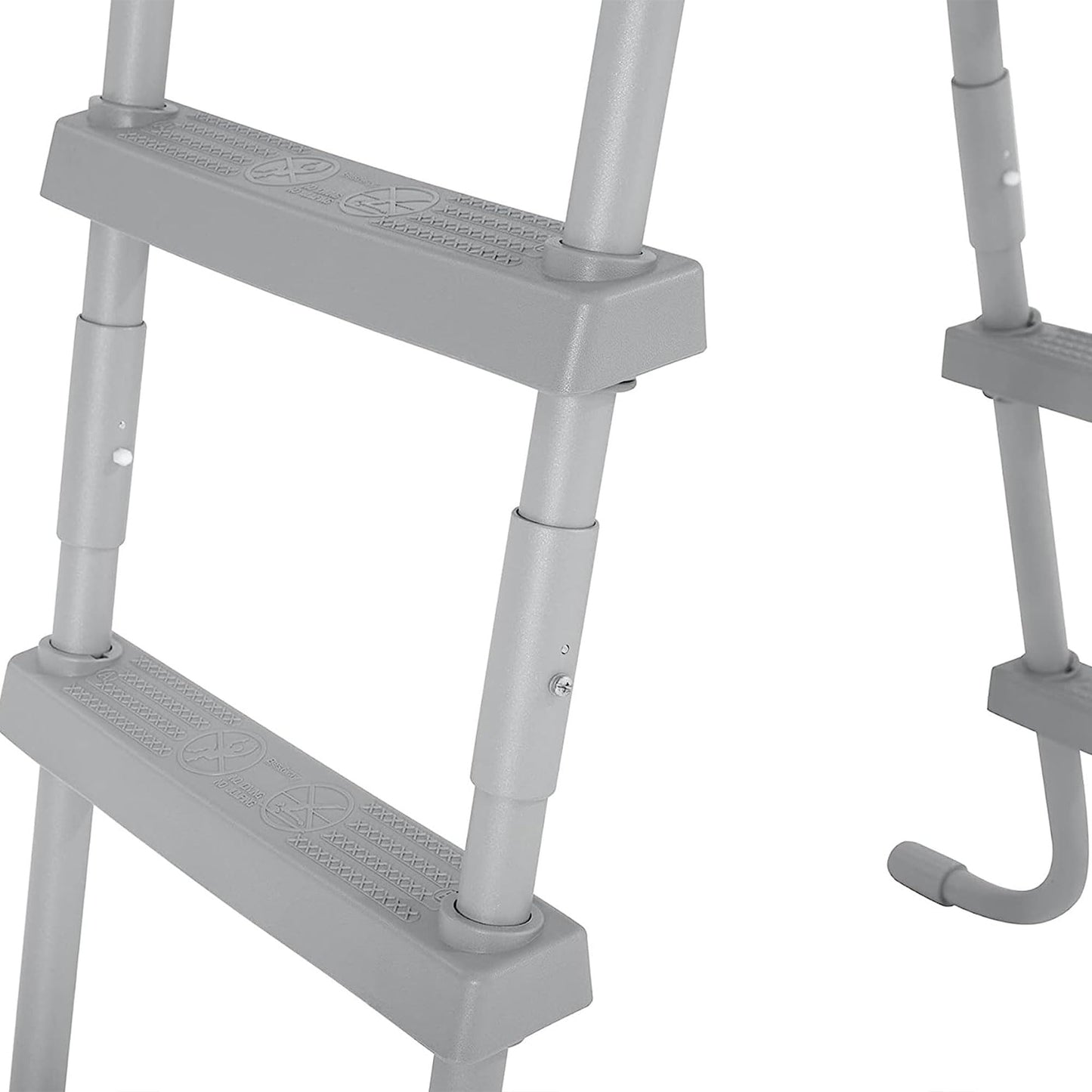 Bestway Flowclear Above Ground Swimming Pool Ladder 52” | Corrosion-Resistant Metal Frame with Heavy Duty Plastic Steps