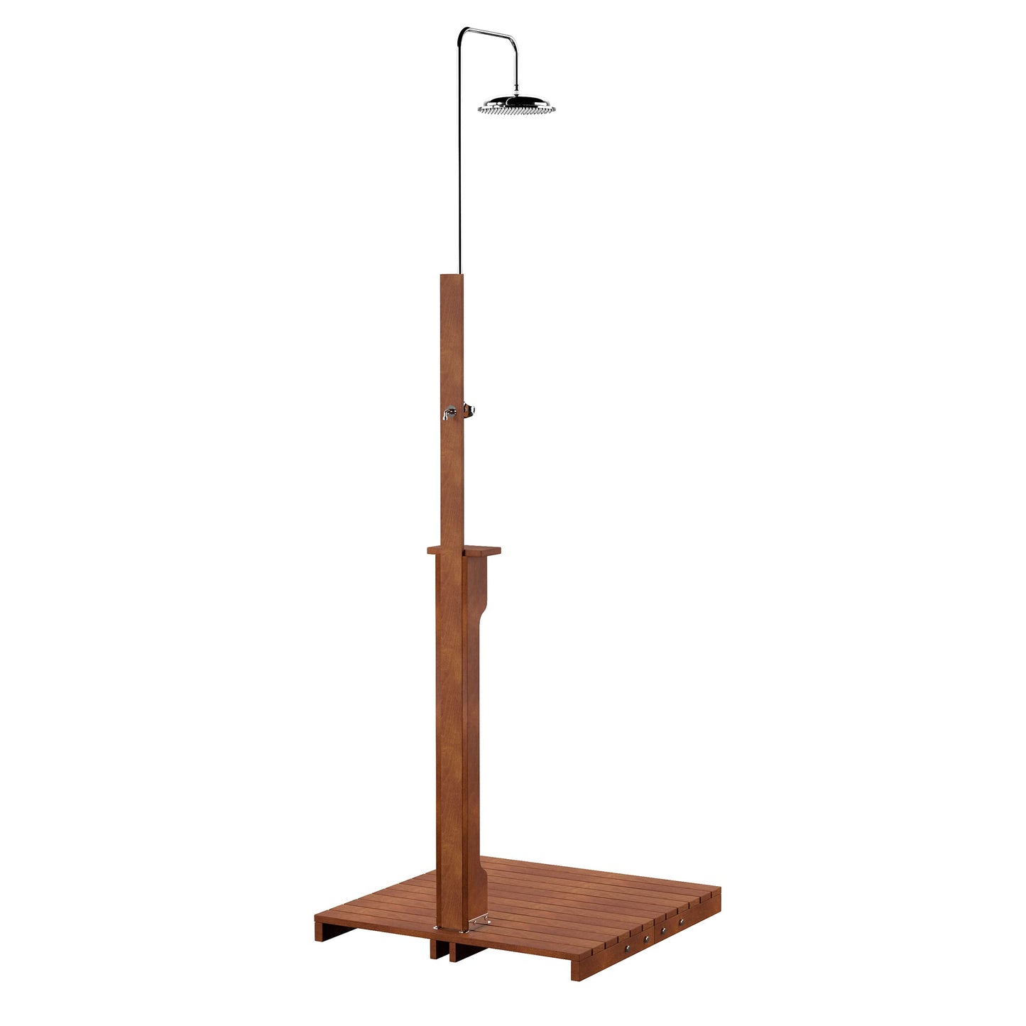 SEI Furniture Rain-Style Outdoor Shower, Oiled Eucalyptus - Natural