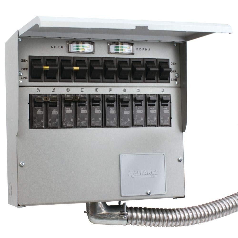 A510C Pro/Tran2 50-Amp 10-Circuit 2 Manual Transfer Switch