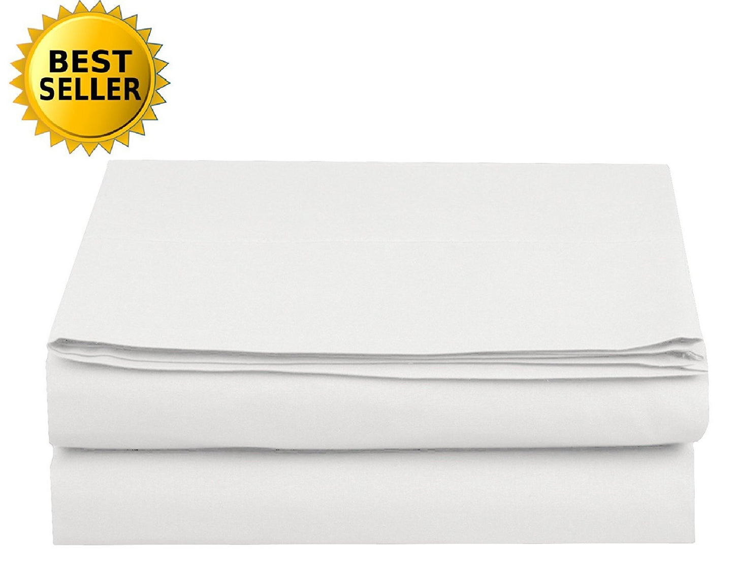 Luxury Flat Sheet on Amazon Elegant Comfort Wrinkle-Free 1500 Premier Hotel Quality 1-Piece Flat Sheet, Full Size, White