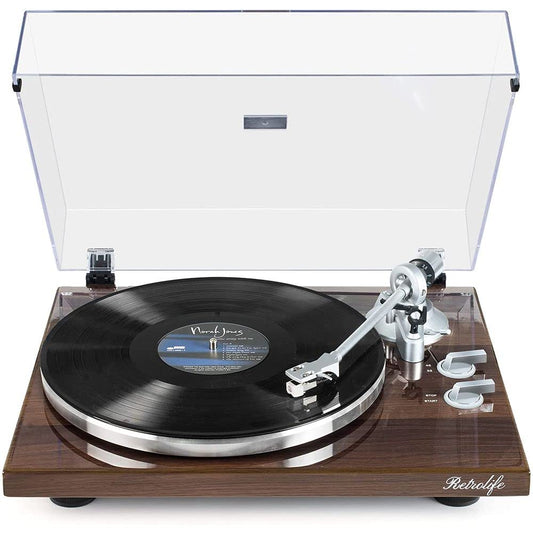 Turntables Belt-Drive Record Player with Wireless Output Connectivity, Vinyl Player Support 33&45 RPM Speed Phono Line USB Digital to PC Recording with Advanced Magnetic Cartridge&Counterweight