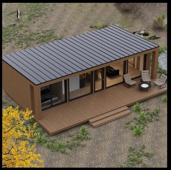 Modern Prefab Modular Home - 2 Bedroom Eco-Friendly, Tiny Container House with Bathroom (890 SFT, 8'7" Ceiling Height)