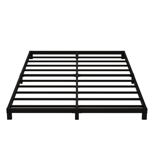 Fly-CTsoar 5 Inch Low Queen Bed Frame Heavy Duty Metal Platform, No Box Spring Needed, Easy Assembly Mattress Foundation, No Noise, Black