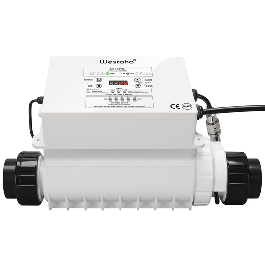 Salt Chlorine Generator, Westaho Salt Chlorination System for Inground Pools Up to 40,000 Gallons, USA Titanium Cell