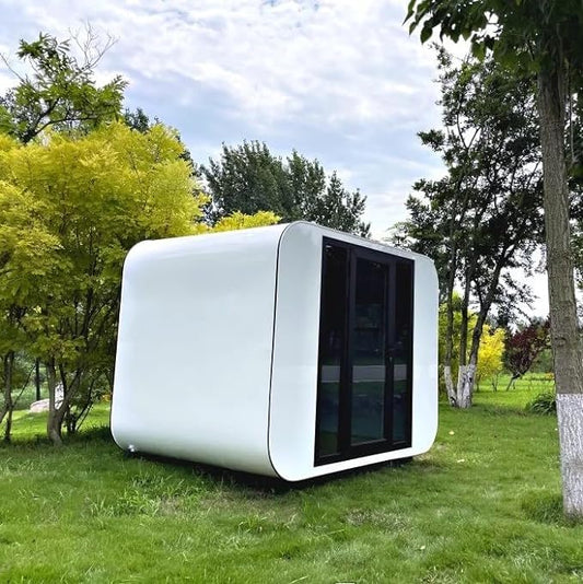 Luxury Popular soundproof Apple Pod Cabin Capsule Container House, Creative Steel Structure Apple Cabin Office Outdoor Activity Board Room Scenic