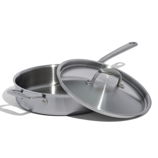 Made In Cookware - 3.5 Quart Stainless Steel Saute Pan - 5 Ply Stainless Clad - Professional Cookware - Induction Compatible - Crafted in Italy