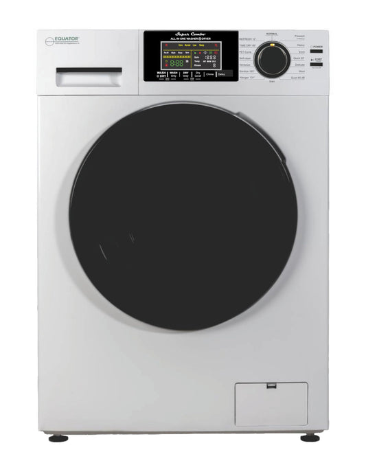 Equator All-in-One Washer Dryer VENTED-DRY 30% FASTER than Condense 15lb 110V in White