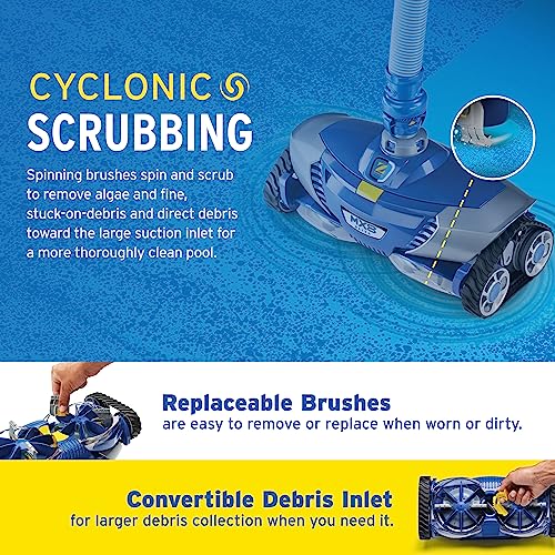 Zodiac MX8 Elite Suction Pool Cleaner for All In-Ground Pool Surfaces, 39 ft Reach, Cyclonic Scrubbing Brushes, Energy Efficient