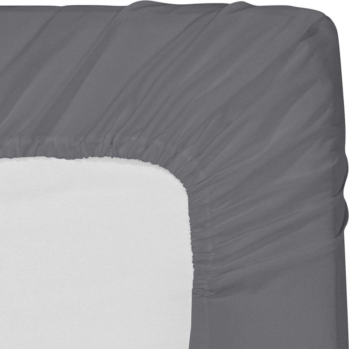 Utopia Bedding Twin Fitted Sheet - Bottom Sheet - Deep Pocket - Soft Microfiber -Shrinkage and Fade Resistant-Easy Care -1 Fitted Sheet Only (Grey)