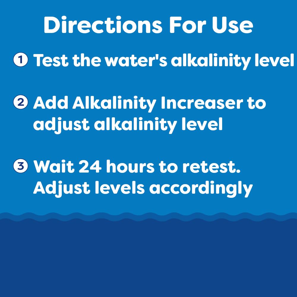 In The Swim Alkalinity Increaser for Swimming Pools - Raises Alkalinity and Balances pH Levels in Your Swimming Pool Water - 100% Sodium Bicarbonate - 50 Pounds