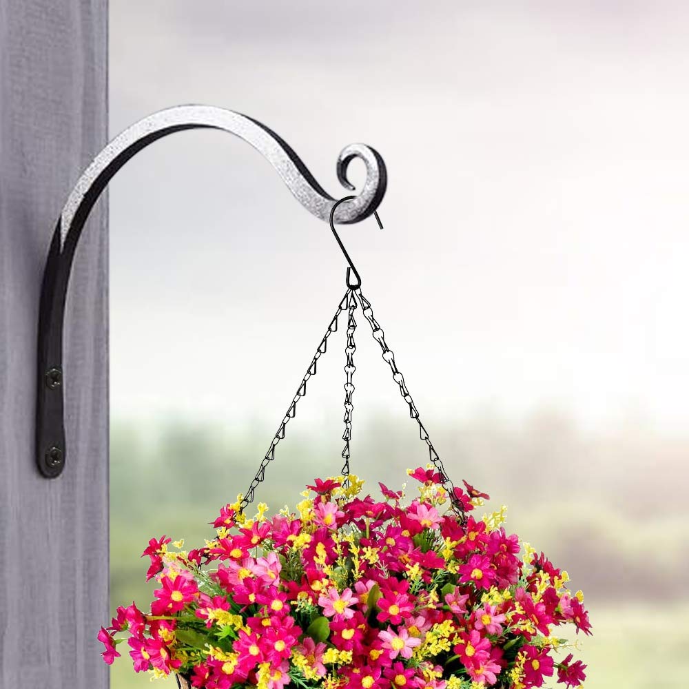 Gtongoko 8-12-14 Inch Sturdy Hanging Plant Bracket - Decorative Plant Hanger for Hanging - 2 Pack (8 Inch)