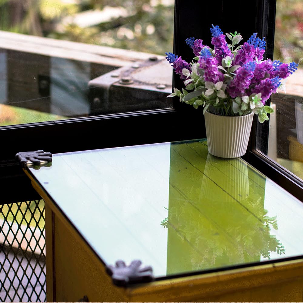 Dulles Glass 22" Square Glass Table Top - Tempered - 1/4" Inch Thick- Flat Polished - Eased Corners