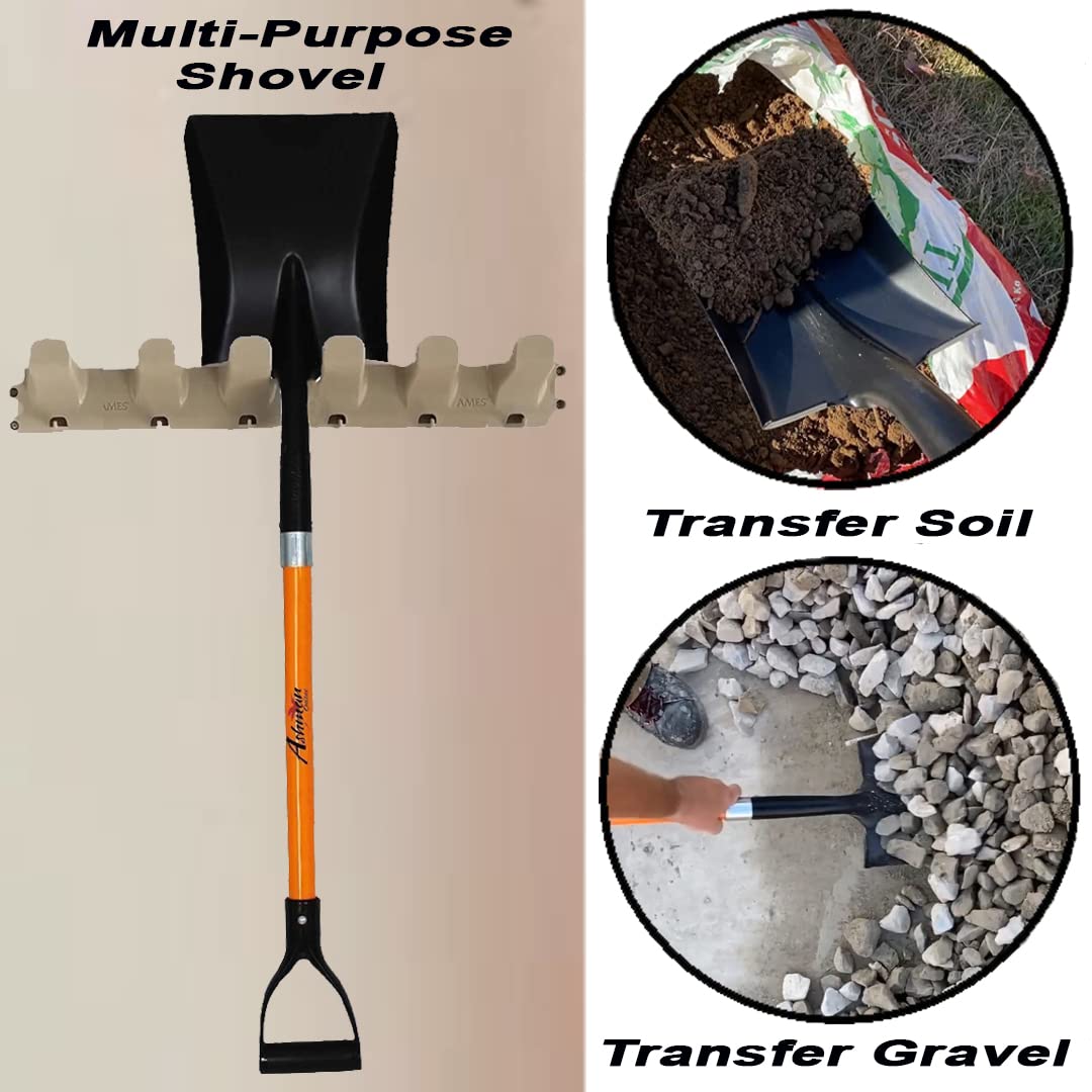 Ashman Transfer Shovel (2 Pack) – 41 Inches Long D Grip with Durable Handle – A Premium Quality Multipurpose Shovel for Heavy Duty Construction, Farming, and Outdoor works, Gardening, Landscape works.