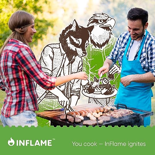 Inflame Fire Starters 130 pcs Fire Starters for Campfires, Grill, BBQ, Fireplace, Woodstove - Charcoal Starter - Waterproof, Weather-Resistant - Natural Wood Fireplace Starters