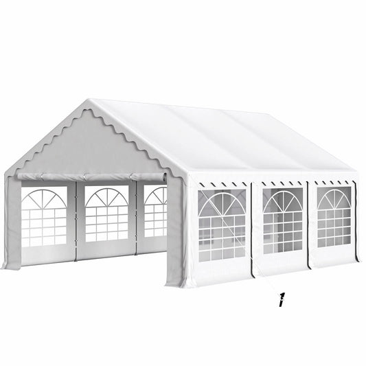 Tents for Parties Party Tent 16x20 ft, Outdoor Canopy Carpas para Fiestas Heavy Duty, Large Waterproof Patio Event Wedding Tent White with Sidewalls Walls for Backyard