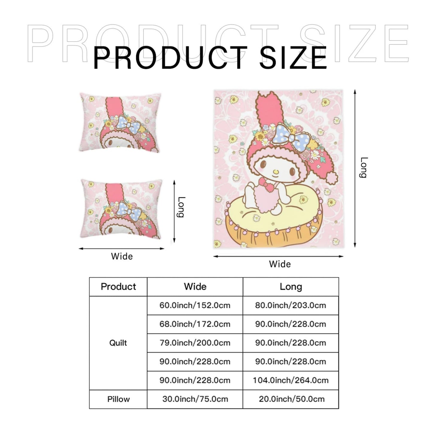 DIEZ Printed My Bunny Melody Duvet Cover Bedding Sets Soft Hypoallergenic Easy Care and Soft Hand Feel for Bedding 3pcs with Pillowcases, Twin XL