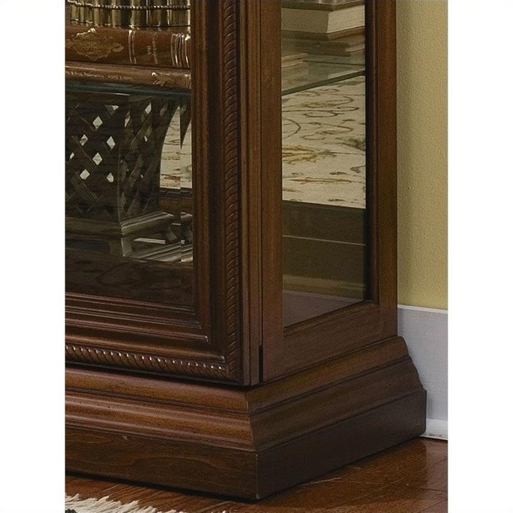 Pulaski Two Way Sliding Door Curio, 43 by 16 by 80-Inch, Brown