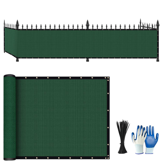 DenForste Privacy Fence Screen - 6' x 50' Fence Covering Privacy Screen Outdoor - Heavy Duty Fencing Mesh Shade Cover for Garden Wall Yard Backyard