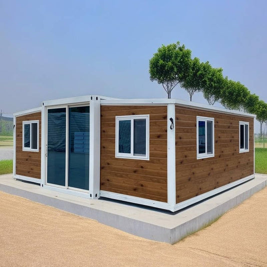 Prefab Tiny Homes to Live in 19 * 20ft with 2 bedrooms and Kitchen Cabinet Built in, Prefab Homes for Guests, Airbnb, Rental Houses, Amazon House Foldable Sale with high Built Quality Portable House.