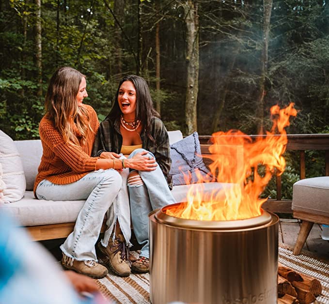 Solo Stove Bonfire 2.0-19.5 Inch Smokeless Fire Pit with Removable Ash Pan - Portable Outdoor Fire Pit - Stainless Steel - Wood Burning Lightweight Fireplace, Ideal for 4-6 People, 20 lbs